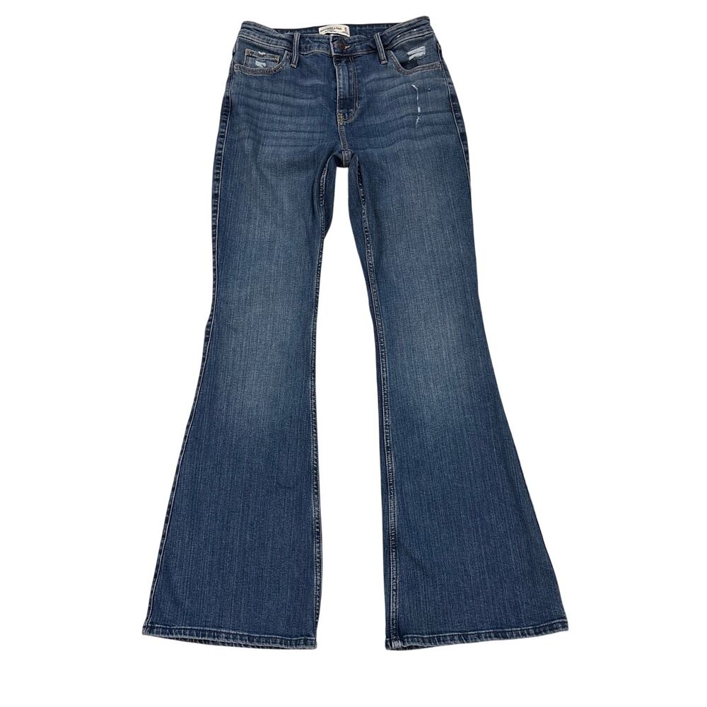 Abercrombie & Fitch Women's Dark Blue Flare Jeans